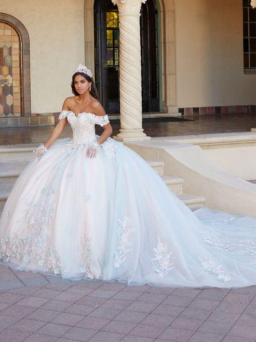 House of Wu 26055 — Blue Quinceañera Dress