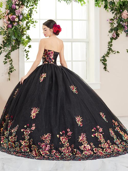 House of Wu 26965 — Black Quinceañera Dress