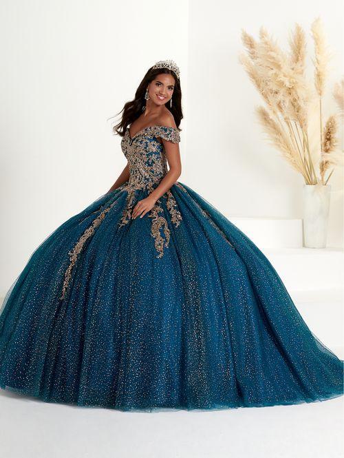 House of Wu 56453 — Blue Quinceañera Dress