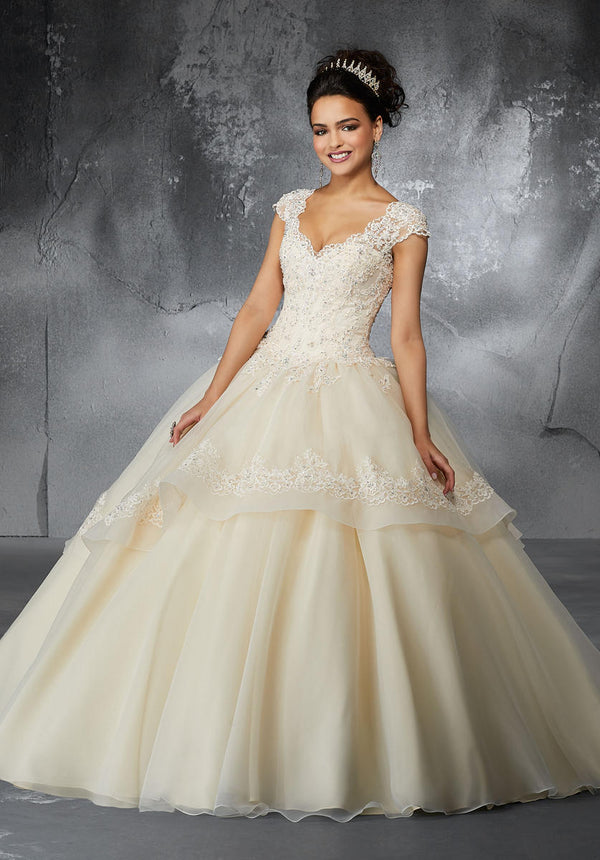 Morilee 6005 — White Quinceañera Dress
