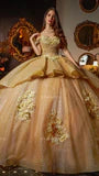Ragazza Ev15-615 — Gold Quinceañera Dress