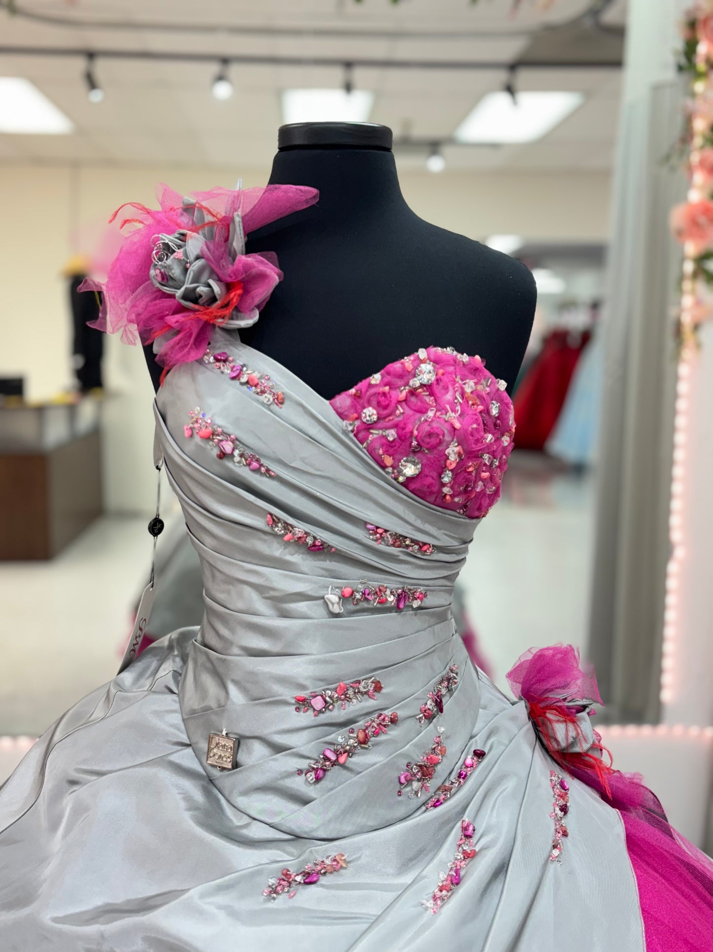Silver Fuchsia Elegance