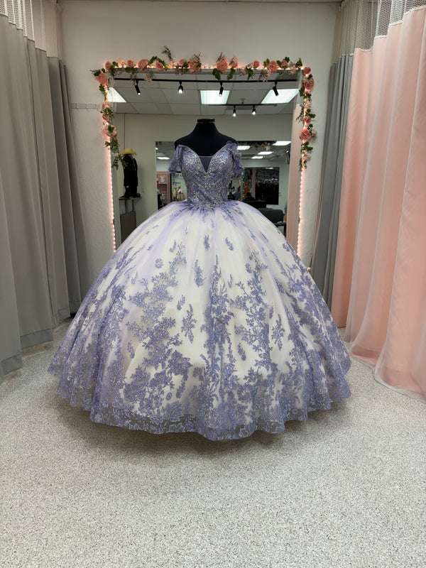 Lilac Sparkle Corset Gown — Purple Quinceañera Dress