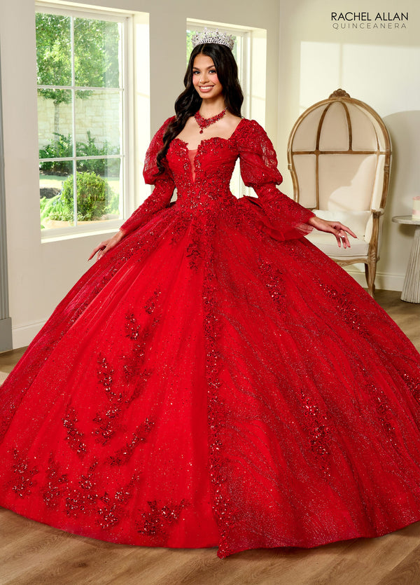 Rachel Allen Rq1135 — Red Quinceañera Dress