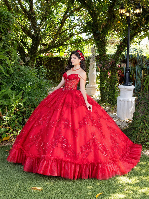 House of Wu 56531 — Red Quinceañera Dress