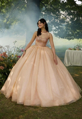 Morilee 60192 — Gold Quinceañera Dress