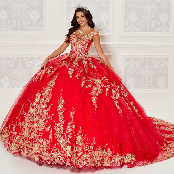 Princesa PR30119 — Red Quinceañera Dress