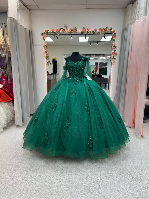 Emerald Serenity — Emerald Quinceañera Dress
