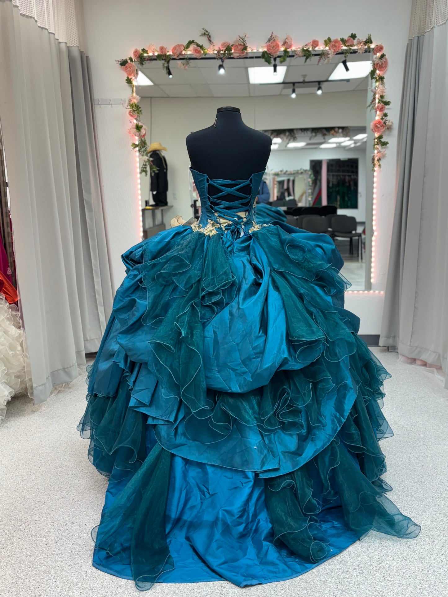 Teal Gold Cascade