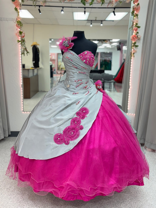 Silver Fuchsia Elegance