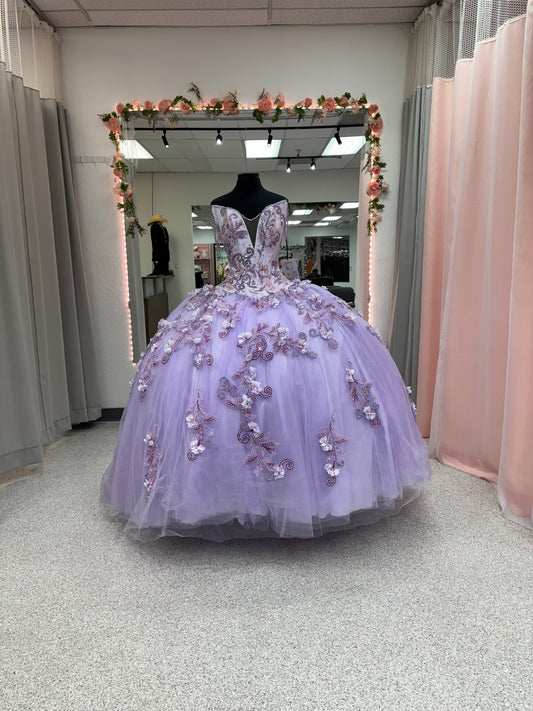 Lilac Silver Royale Gown