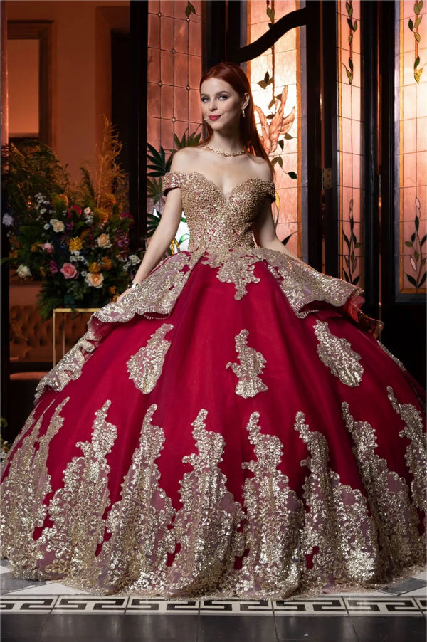 Ragazza EV18 618 — Red Quinceañera Dress